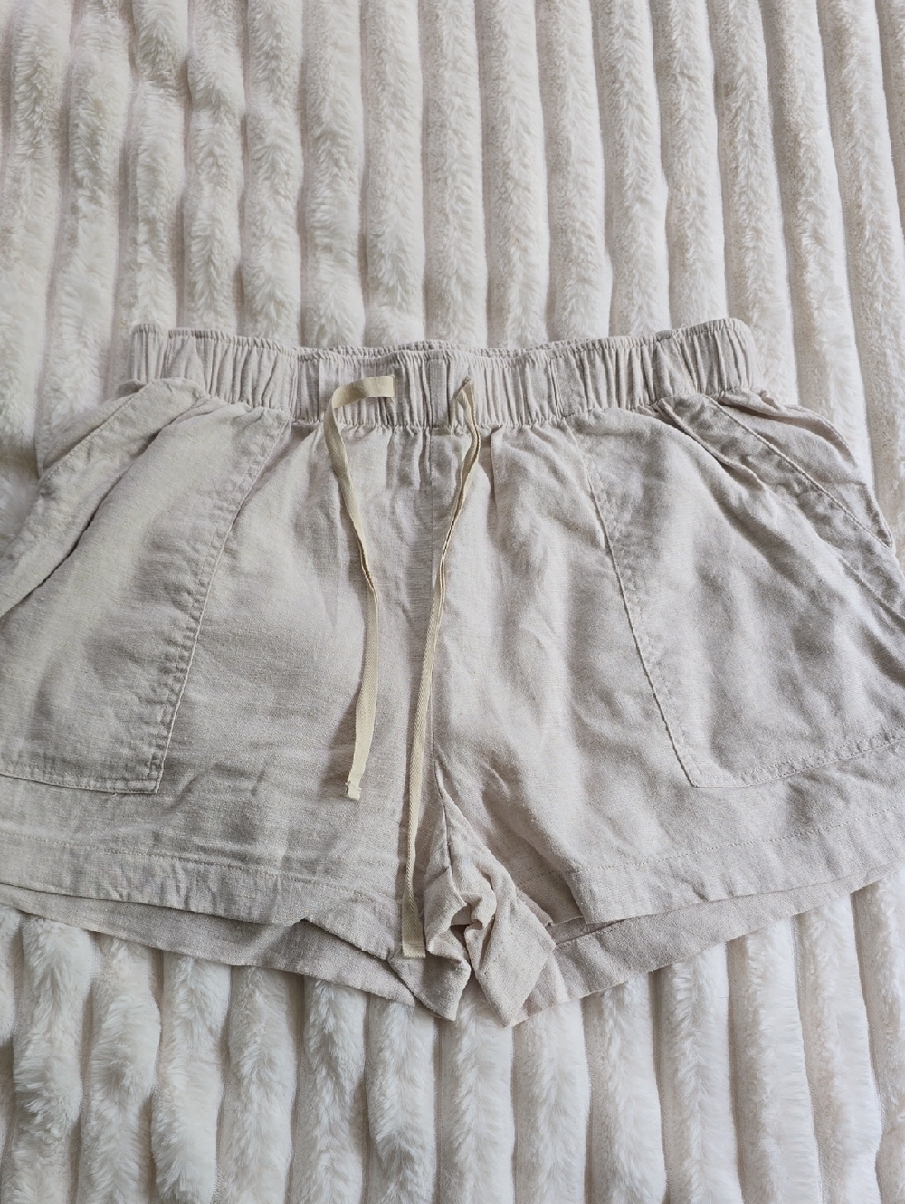 Lucky Brand Light Beige Drawstring Shorts